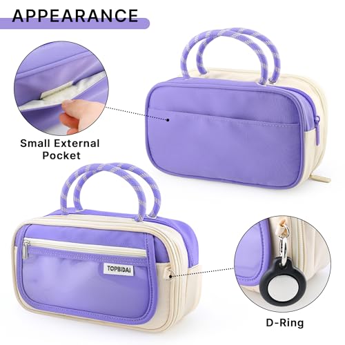 Image of TOPBIDAI Large Pencil Case Pouch School Supplies for Girls Boy Women Men