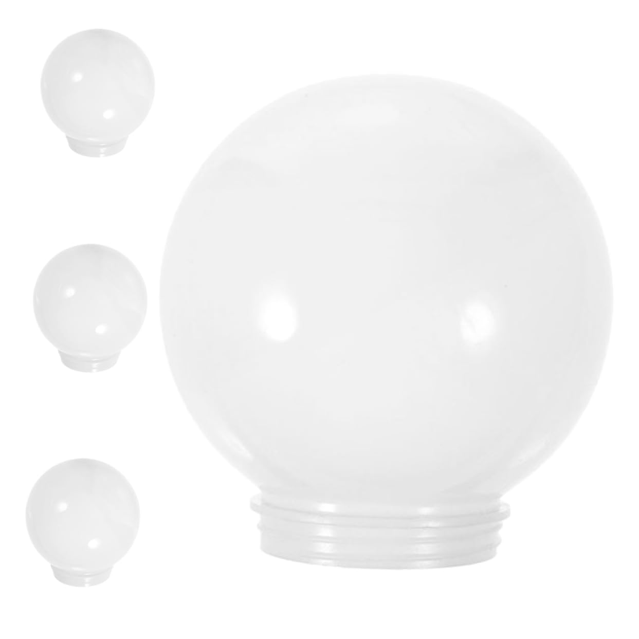 PRETYZOOM 4pcs Acrylic Lamp Shades Ball Globe Led Light Covers Simple Structure for Wall Lamp