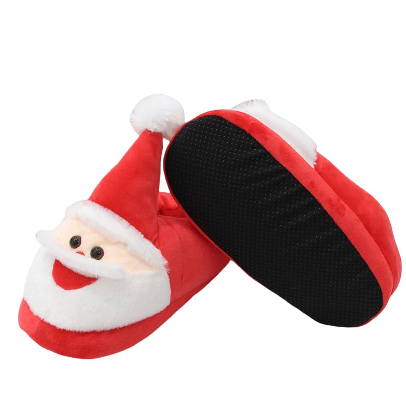 Unisex Christmas Slippers Santa Claus Slippers Cute Plush Adult Anti Slip House Loafers for Women Men4