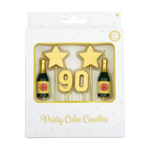 Velas para tartas de cumpleaños, 90 años