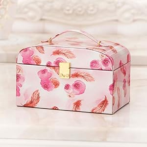 GZ-Jewelry Box GZ-Schmuckschatulle Europäische Prinzessin Vintage Schmuck Aufbewahrungsbox Hand Schmuckschatulle Kosmetiktasche Holzschloss GZ-Jewelry Box GZ-Schmuckschatulle Europäische Prinzessin Vintage Schmuck Aufbewahrungsbox Hand Schmuckschatulle Kosmetiktasche Holzschloss