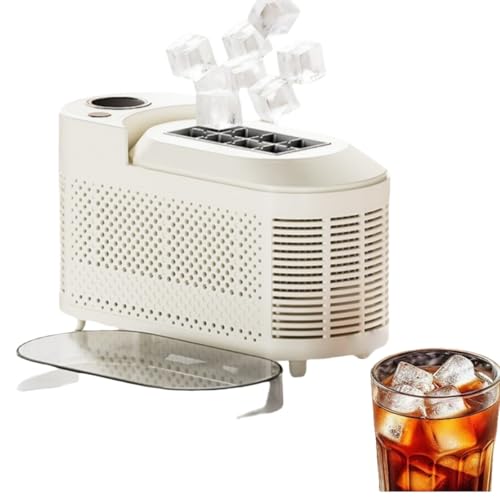 Mini machine à glaçons portable avec fabrication de glace rapide en 10 minutes – Machine à glace compacte pour la maison, la voiture, le bureau et les voyages | Qualité alimentaire, économe en énergie