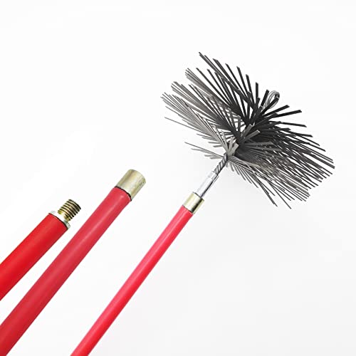 S&M 862540 Schornsteinbesen 140 cm - metrisches Gewinde 12 zur Reinigung von Kaminen und Öfen