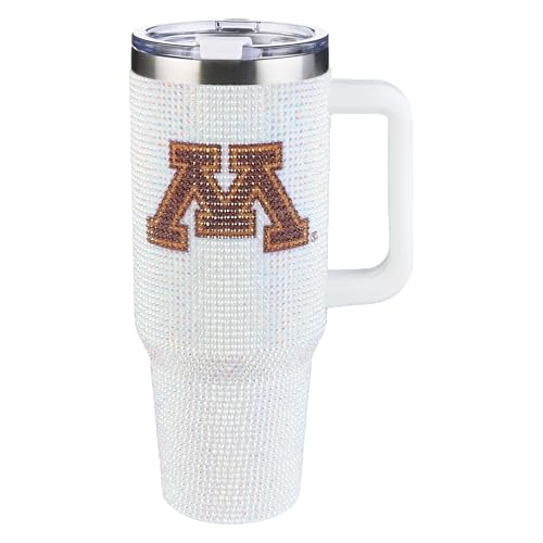 Image of The Memory Company Officially Licensed 40oz White Bling Game Day Tumbler, University of Minnesota