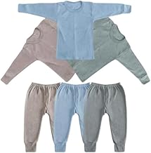 BONUM New Stylish Winter Wear Thermal Innerwear Top & Full Pant Woolen Warmer Combo Set for Girls Boys, Kids Unisex Body Warmer Thermal (Set of 3)