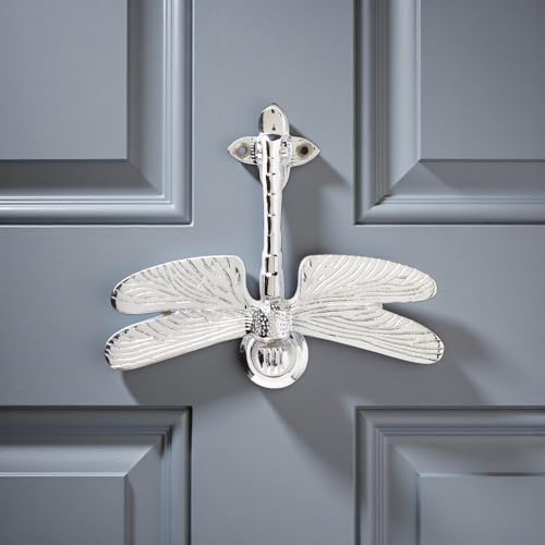 A.B Hardware Polished Chrome Dragonfly Door Knocker – Antique Vintage Dragon Fly Knockers