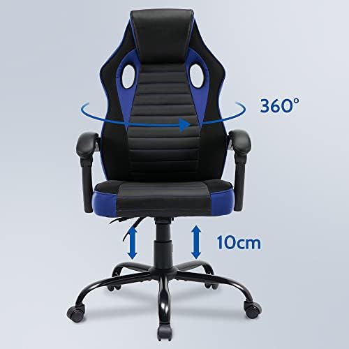 Play haha.Gaming chair Office chair Swivel chair Computer chair Work chair Desk chair Ergonomic Chair Racing chair Leather chair PC gaming chair (Blue)