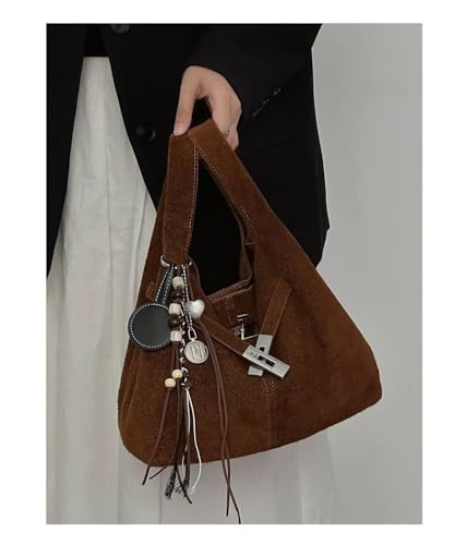 Suede Matte Leather Bucket Bag Handbag Hobo Totes Shoulder Crossbody Bag Commuter Lock Sling Satchel Luxury Elegant2