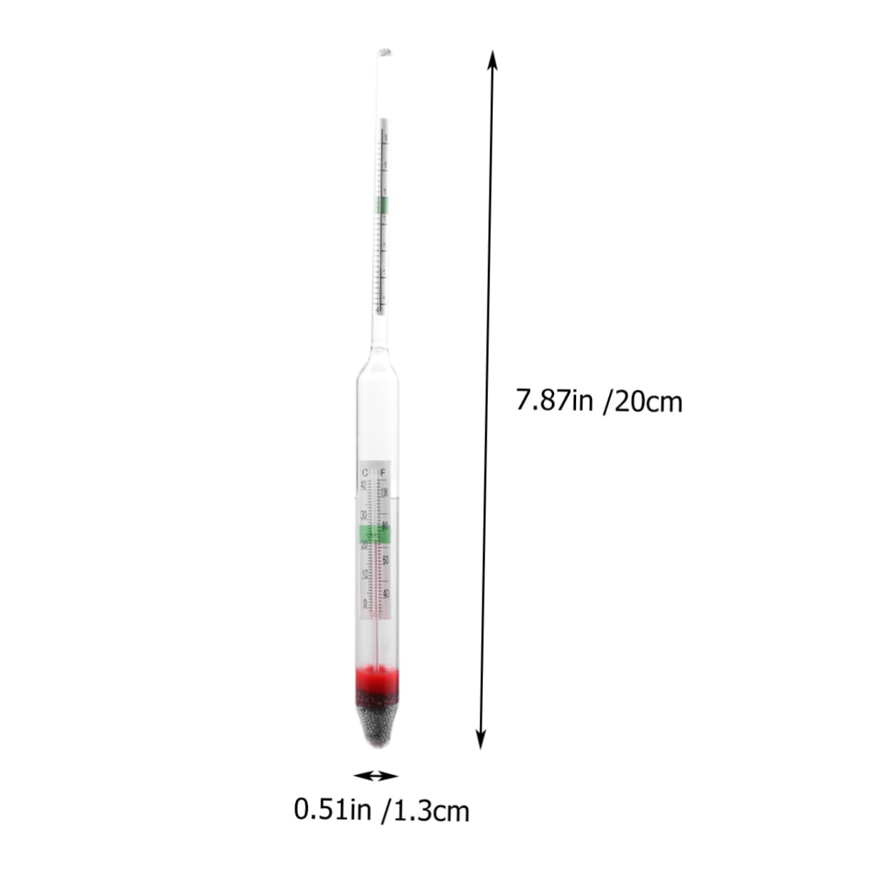 COSMEVIVI 2pcs Aquarium Hydrometer Salt Water Meter Salinimeter Glass Floating Areometer