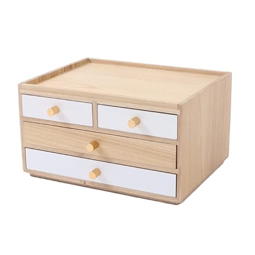 ヤマソロ 引き出し 小物収納 収納 3段 3段4杯 オフィス 取っ手 整理 書類整理 おしゃれ A4 レターケース 卓上 木製 ナチュラル ラスター luster 77-161