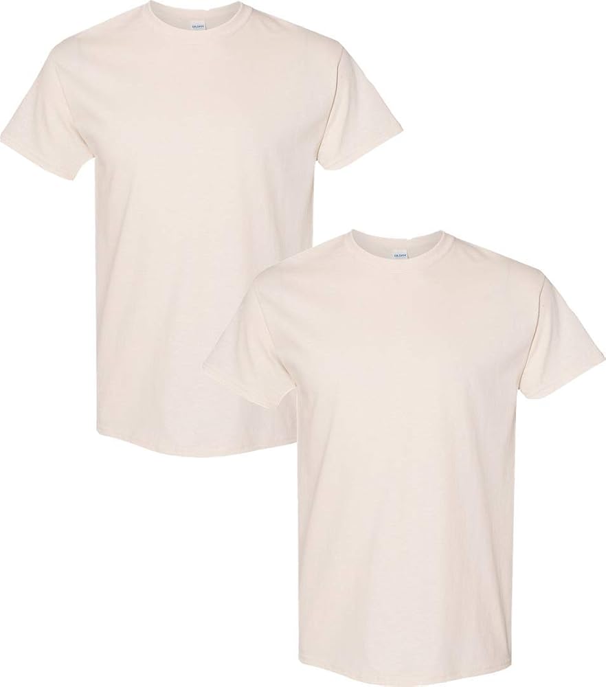 Gildan G5000 Maglietta Uomo Heavy Cotton, 2 Pezzi, Taglia 2XL, Colore Celeste (Sky)