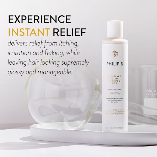 Philip B. Anti-Flake Relief Shampoo Lite 7.4 Oz. (220 Ml), For Dry, Itchy Scalps - Instant Soothing Relief For Lasting Comfort #TOP1