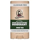 Dr. Squatch Natural Men’s Deodorant – Aluminum Free Natural Deodorant Men with Charcoal & Postbiotics for 72-Hour Odor Protection – Pine Tar, 2.65oz Stick