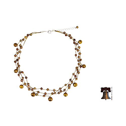 Novica Handmade Cinnamon Glow - Pearl Choker Necklace, Womens Choker Necklace, Pearl Necklaces For Women, Preppy Necklace, Mom Birthday Gifts, Gifts For Girlfriend, Stainless Steel Choker Necklace #TOP2