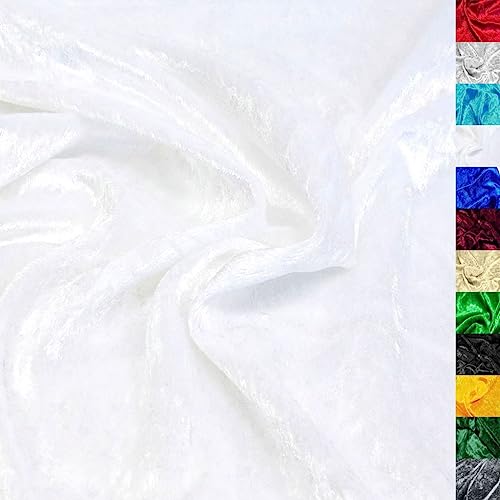 TOLKO 1m Pannesamt Stoff Meterware | glänzender Stretch Samt 145cm breit...