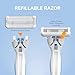 BIC EasyRinse Sensitive Anti-Clogging, Refillable Women's Razors With 4 Blades, 1 Handle and 9 Refill Razor Cartridges Razor Kit