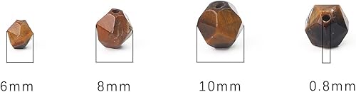 Miniatura 8 de Cuentas redondas facetadas de ágata de dragón negro natural de 0.236 in 14.2 inhebra para la fabricación de joyas