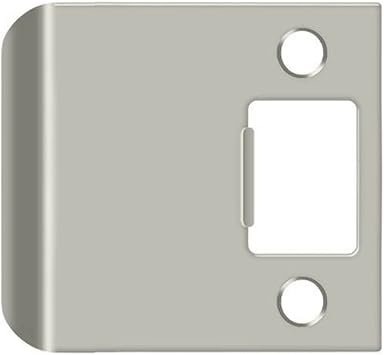 Deltana SPE250U15 2-1/2" x 2-1/4" Extended Lip Strike Plate, Satin Nickel