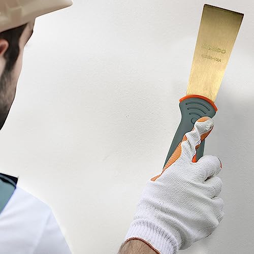 Wedo Non-Sparking Putty Knife 50Mm(2”), Stiff Spark-Free Safety Scraper Painter, Die-Forge, Corrosion Resistant, Din Standard, Aluminum Bronze, 8” Length #TOP5