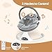 Electric Baby Swing with Remote Control - 5 Natural Motion Speeds, Detachable Seat Pad | Portable Infant Swing for Indoor/Outdoor Use (0-6M, 20lbs) (Gray)