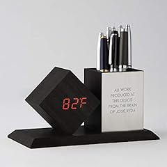 THINGS REMEMBERED Engraved Grey Digital Clock and Pen Cup Desk Organizer (Free Customization) THINGS REMEMBERED Engraved Grey Digital Clock and Pen Cup Desk Organizer (Free Customization) item