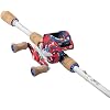 ProFISHiency Krazy Americana Baitcast Combo with 7 1pc Medium Heavy IM7 Graphite Rod and Cork Grips