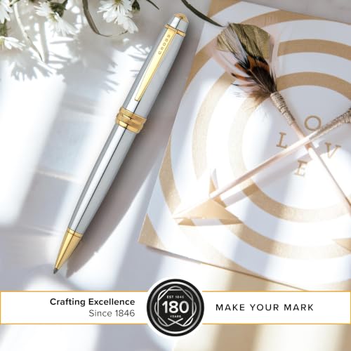 Image of Cross Bailey Medalist Refillable Ballpoint Pen - Medium Point, Black Ink, Smooth Writing, Presented in a Premium Gift Box