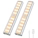Produktbild Schrankleuchte mit Bewegungsmelder 30 LEDs Schrankbeleuchtung 3 Helligkeitsstufen Schranklicht Wiederaufladbar Kabellos 4 Magnetstreifen Warmweiß 2 Stück YOHAYO