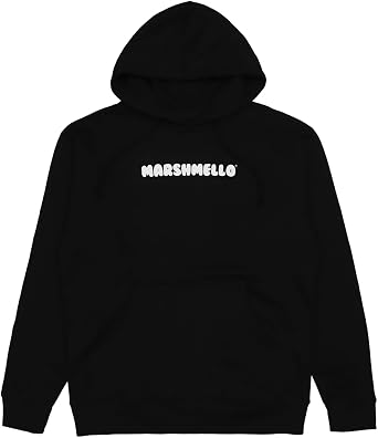 Marshmello - Adult Smile Hoodie - Cotton Polyester Blend, Unisex Fit, 8.5 oz Fleece