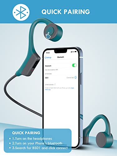 Wanfei Bone Conduction Headphones, Running Bluetooth Headphones, Air Open Ear Wireless Earphones With Mic For Sports Hiking Running Driving Cycling Fitness Workouts Walking #TOP4