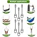SELEWARE Heavy Duty Swing Hangers with Silent Bearings, 1500LB Capacity Stainless Steel Swing Hardware Kit (6 Pack), M10 x 9