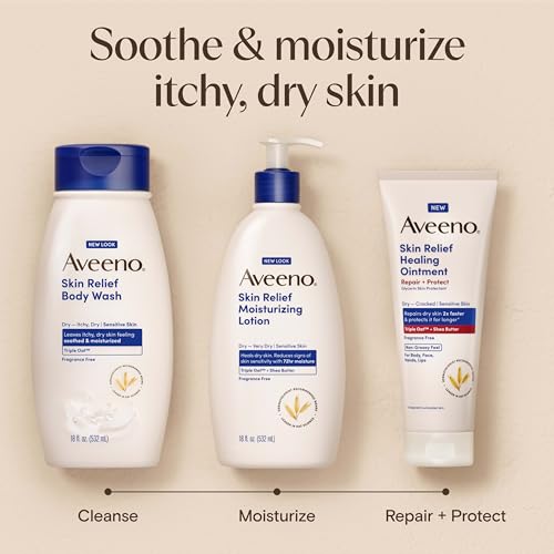 Image of Aveeno Skin Relief Moisturizing Lotion, Fragrance-Free, 8 Fl Oz (Pack of 12)