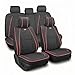 FH GROUP PU205115 Ultra Comfort Leatherette Seat Cushions, Black w. Red Trim Color- Fit Most Car, Truck, Suv, or Van