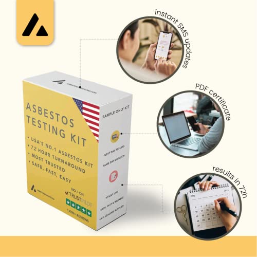 Asbestos Test Kit - Sample Only Testing - 72Hr (3 Business Day) Nvlap Lab Result With Lab Testing Fee Included. (1 Samples) #TOP1