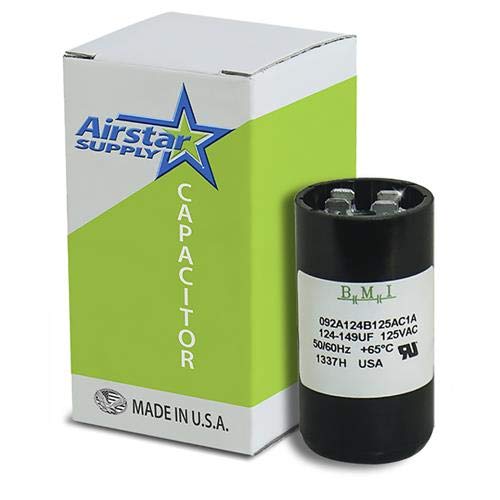 124-149 Uf X 110/125 Vac - Grainger Dayton 6Flk1 Start Capacitor - Bmi Replacement # 092A124B125Ac1A - Made In The Usa #TOP14