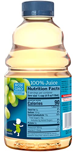 Gerber 100% White Grape Juice, 32-Ounce Bottles (Pack of 6)