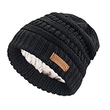 Naivlizer Winter Beanie Hat for Boys & Girls Satin Lined Slouchy Winter Hat Toddler (0-12Years Old)