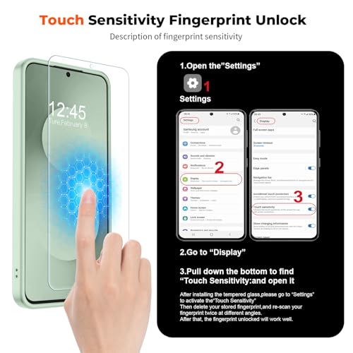Image of SUPFINE Magnetic for Samsung Galaxy S25 FE Case with Screen Protector, (Built-in Magnets) (Military Grade Drop Protection) Slim Translucent Shockproof Phone Case,Light Green