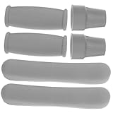 ARTSEWPLY 6 Stück Ersatzset Krückenpolster Unterarmstützengriff Rutschfest Gummi Komfort Zubehör Für Aluminiumkrücken Therapie Reha Hilfe