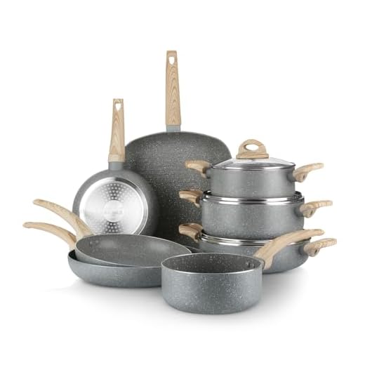KASANOVA batteria pentole induzione antiaderenti 11 pezzi per tutti i tipi di piano cottura Mrs Wood