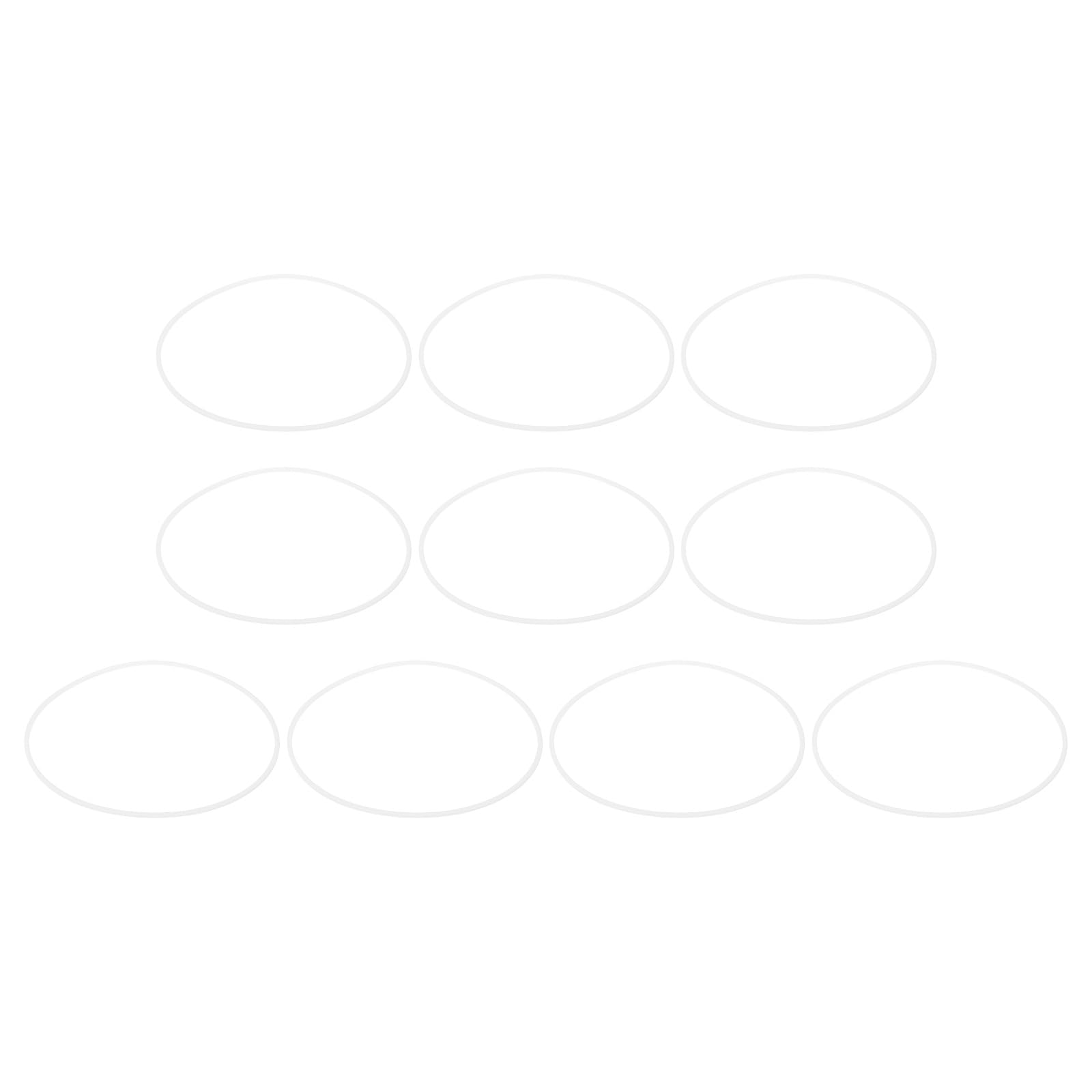PATIKIL M125 PTFE Flat Washer, 10 Pcs 125mm ID 130mm OD 1.5mm Thick O-Ring Sealing Gasket Spacer for Fasten Screws Flanges Faucet Pipe Valves, White