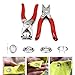 11 Sets Snap Fasteners Tool Kit, 9.5mm Metal Grommet Kit Press Studs Snap Buttons Rings with Pliers for DIY Sewing Craft Thin Clothing