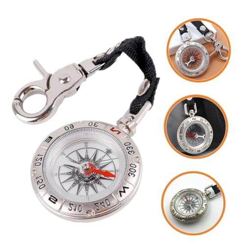Brújula de bolsillo operitacx con cordón para camping miniatura 6