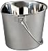 Advance Pet Products Heavy Stainless Steel Flat Side Bucket, 2-Quart