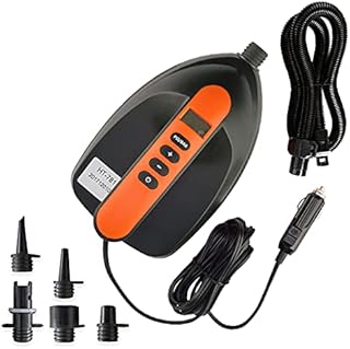 Sup Electric Pump,16psi Electric Paddle Board Pump with 5 Nozzles,Smart Inflation Auto-Off, Digital Adjustable LCD Function,12V Electric Pump for Sup and Inflatable Kayaks