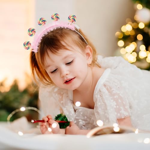 Image of 1Pcs Lollipop Headband Lollipop Headdress Candy Headband Candy Cartoon Food Princess Hair Accessories for Girls Women
