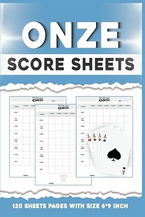 Amazon.com: Onze Score Sheets: 120 Score Sheets for Onze Game, Your ...