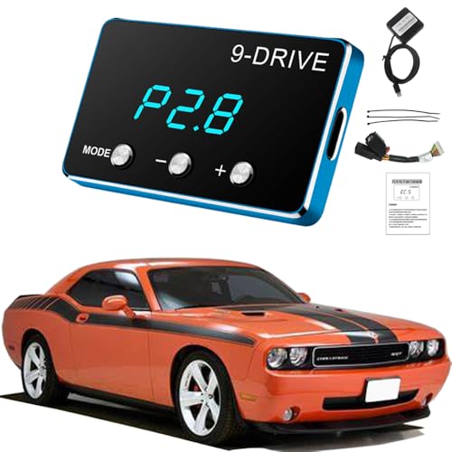 9-Drive Throttle Response Controller Smart Electronic Racing Accelerator Compatible with Dodge Challenger Ram Jeep Cherokee KJ KK Wrangler JK Maserati Ghibli(807)