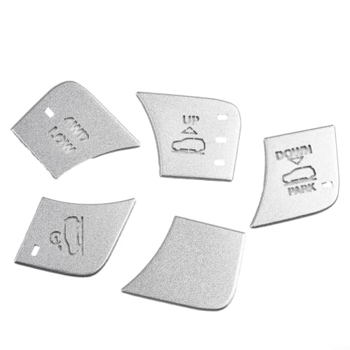 Cubierta de botón 4WD en aleación de aluminio plata para interior de Jeep Grand 2016+ 7