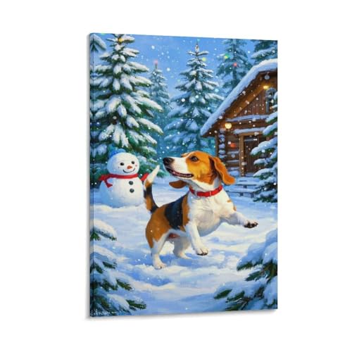 Peinture murale Beagle maison décorations peinture pour salon tableau 30x45
